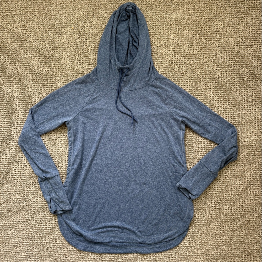Athleta Heathered Blue Hoodie